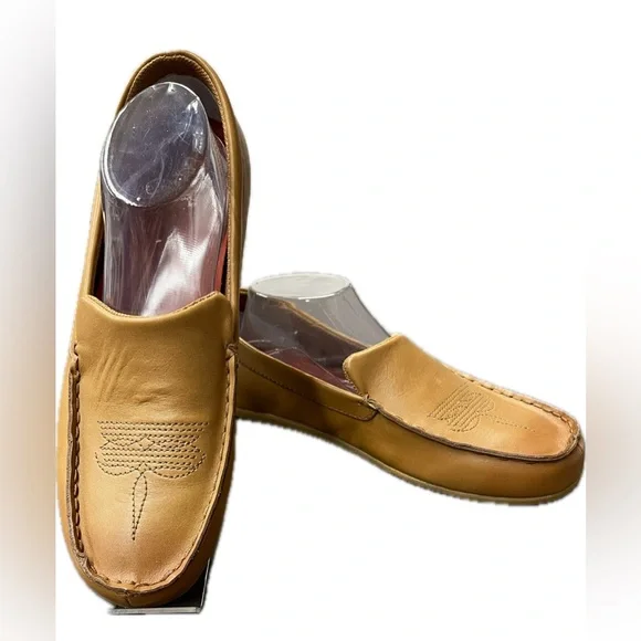Twisted X Tan Moccasin-Style Loafers Slip/on Leather Tan Slippers Womens 11 - Picture 10 of 14